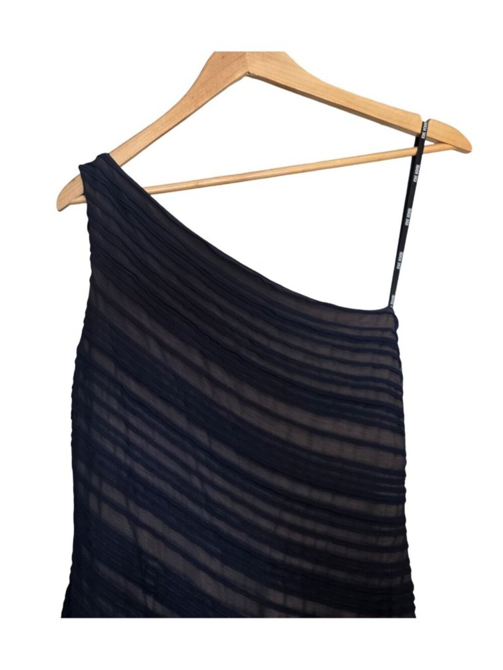 NWT Women's - Tadashi Shoji Navy Blue One Shoulder Formal Dress, Size 10 - Picture 10 of 11